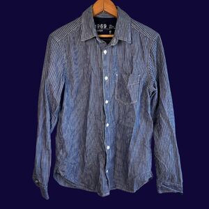 GAP Denim Hickory Long Sleeve Oxford Shirt
